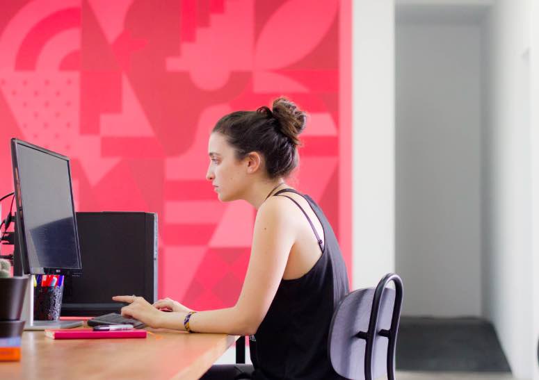 Poor Posture During Desk Work