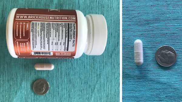 Dawn to Dusk Capsule Size Compared to a Dime