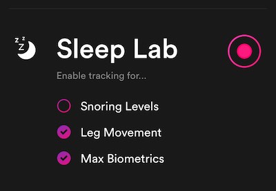 Sleep lab Recording Options
