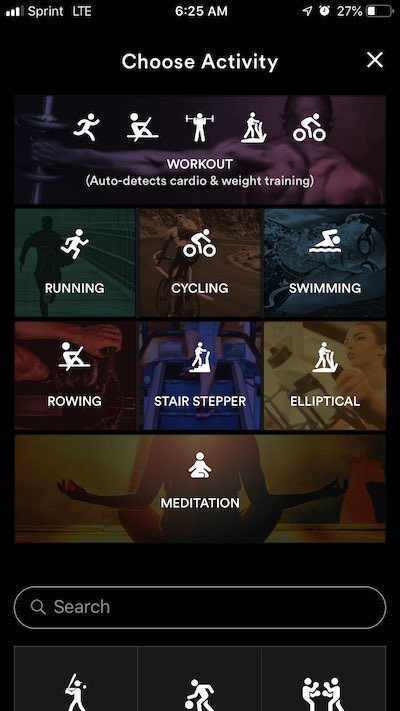 Biostrap App Library of Activities
