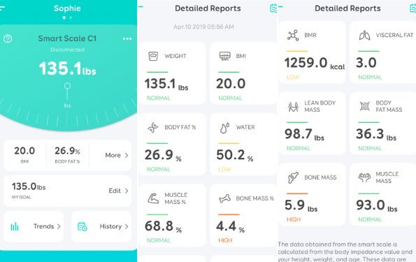 Eufy Smart Scale App Dashboard