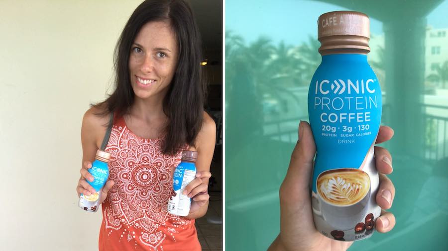 sophie with iconic protein shakes