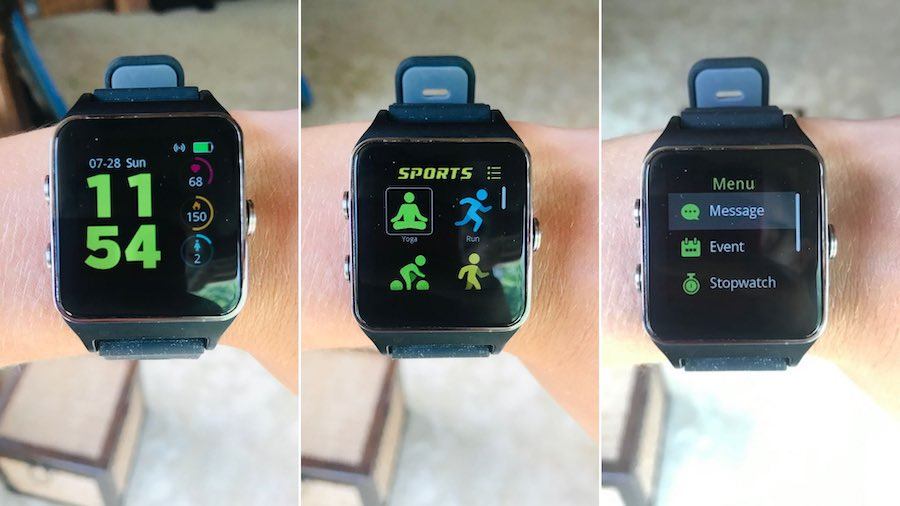 screen options on the Morepro GPS smartwatch