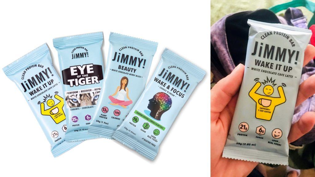 Jimmy! Bars with caffeine